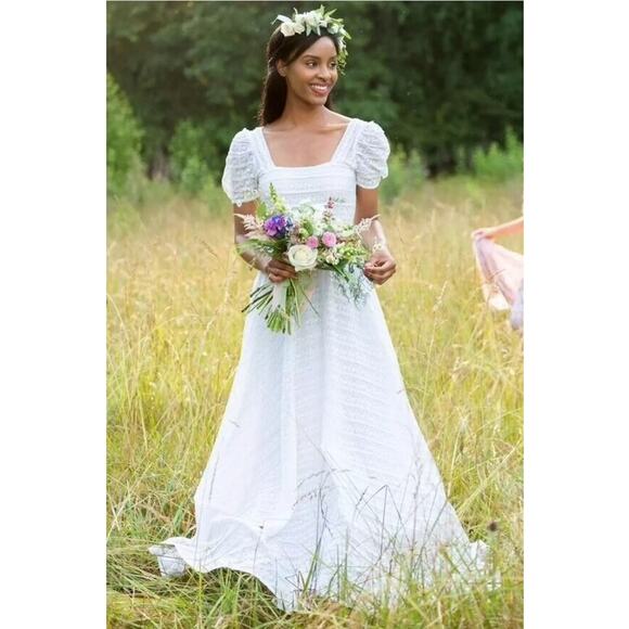 NWT $795 Loveshackfancy Ivory Ryan Scalloped Embroidered Ball Gown Dress… - Picture 8 of 16